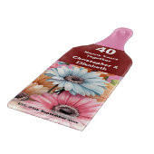 40e robijnjubileum bloemenroze snijplank (Hoek)