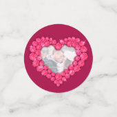 40e robijnrode trouwdag hart en foto confetti (Kleine voorkant)