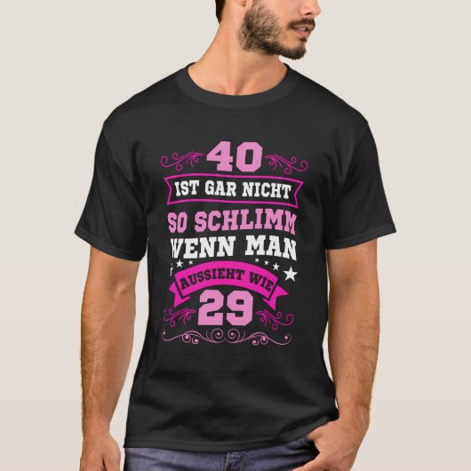 40e ronde verjaardag t-shirt (Voorkant)