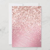 40e Roos Gold Glitter Fab Glam Birthday Party Inv Kaart (Achterkant)