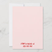 40e Roze Hand Geschreven Getrokken Taart Eigenzinn Kaart (Achterkant)