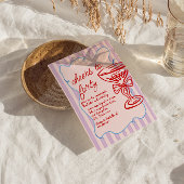 40e Roze Hand getekend Kleurrijke Champagne Verjaa Kaart