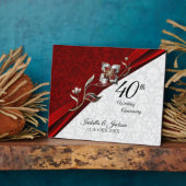 40e Rubijnen Bruiloft Jubileum Fotoplaat (Zijkant)