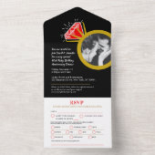 40e rubijnen huwelijksjubileum diner RSVP foto All All In One Uitnodiging (Binnen)