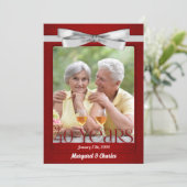 40e Rubijnen Huwelijksjubileum Foto Kaart (Staand voorkant)