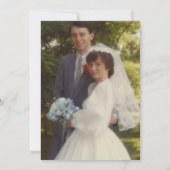 40e rubijnen huwelijksjubileum foto lelies bloemen kaart (Achterkant)