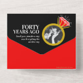 40e rubijnen huwelijksjubileum maaltijd RSVP foto  All In One Uitnodiging (Achterkant)