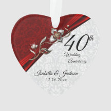 40e Ruby Bloemige Huwelijksjubileum 💞 Aandenken