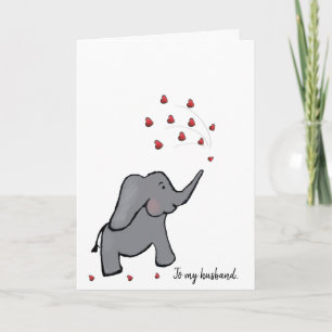 40e ruby bruiloft husban elephant card kaart