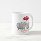 40e ruby bruiloft huwelijksdag koffiemok (Voorkant rechts)