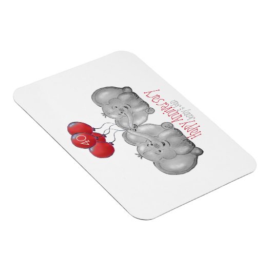 40e ruby bruiloft huwelijksdag magneet (Rechterzijde)