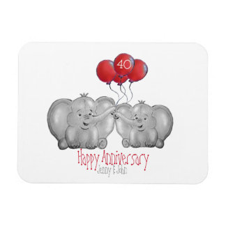 40e ruby bruiloft huwelijksdag magneet