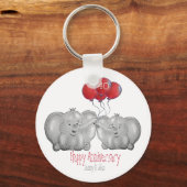 40e ruby bruiloft huwelijksdag sleutelhanger (Voorkant)