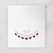 40e Ruby Bruiloft Jubileum plaats kaarten Plaatskaartje (Buitenkant ongevouwen)