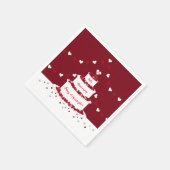 40e Ruby bruiloft jubileum taart en Bunting Servet (Hoek)