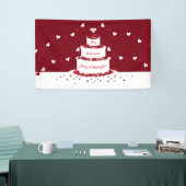 40e Ruby bruiloft jubileum taart en Bunting Spandoek (Beurs)