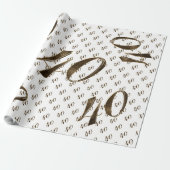 40e Ruby Bruiloft Jubileum Typografie Elegant Cadeaupapier (Uitgerold)