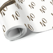 40e Ruby Bruiloft Jubileum Typografie Elegant Cadeaupapier (Rol Hoek)