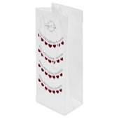 40e Ruby Bruiloft Jubileum wijngeschenkzak Wijn Cadeautas (Achterkant Gekanteld)