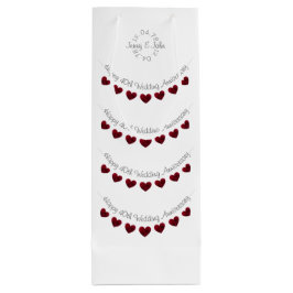 40e Ruby Bruiloft Jubileum wijngeschenkzak Wijn Cadeautas