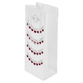 40e Ruby Bruiloft Jubileum wijngeschenkzak Wijn Cadeautas (Voorkant Gekanteld)