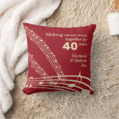40e RUBY bruiloft | Modern | MUZIEKNOTEN Kussen (Deken)