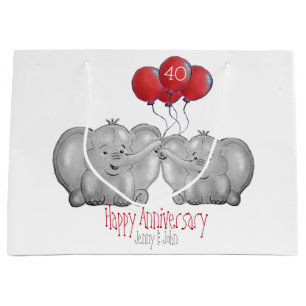 40e ruby bruiloft olifant groot cadeauzakje