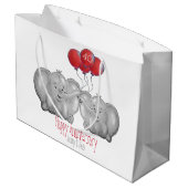 40e ruby bruiloft olifant groot cadeauzakje (Achterkant Gekanteld)