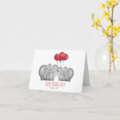 40e ruby bruiloft olifant kaart (Gele Bloem)