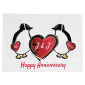 40e ruby bruiloft pinguïn groot cadeauzakje (Achterkant)