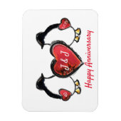 40e ruby bruiloft pinguïn magneet (Verticaal)