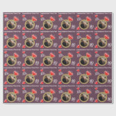 40e ruby bruiloft ring ring ring foto aangepast cadeaupapier (Vlak)