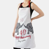 40e ruby bruiloft schort schattige olifant (Insitu)
