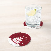 40e ruby bruiloft taart design kartonnen onderzetters (Insitu)