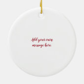 40e ruby bruiloft taart design keramisch ornament (Achterkant)