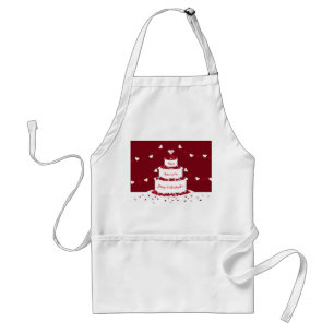 40e ruby bruiloft taart design standaard schort