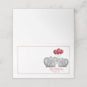 40e Ruby bruiloft verjaardag olifant op maat Plaatskaartje (Buitenkant ongevouwen)