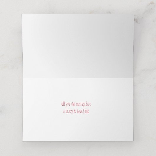 40e Ruby bruiloft verjaardag olifant op maat Plaatskaartje (Binnenkant ongevouwen)