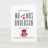 40e RUBY Huwelijksjubileum Kaart Persoonlijk (Voorkant)