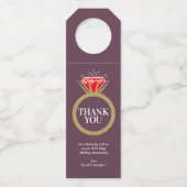 40e Ruby huwelijksverjaardag rode wijn gunst Flessenhanger (Voorkant)