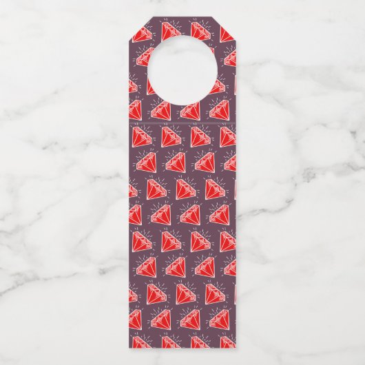 40e Ruby huwelijksverjaardag rode wijn gunst Flessenhanger (Achterkant)