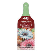 40e Ruby jubileum bloemengroen Snijplank (Voorkant)