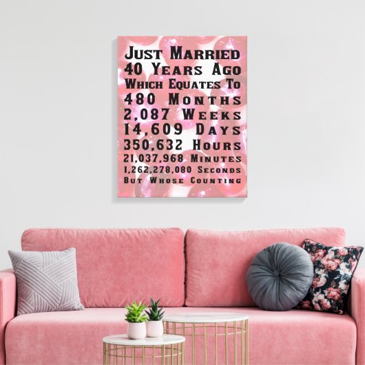 40e Ruby Jubileum Canvas Afdruk (Insitu (Woonkamer))
