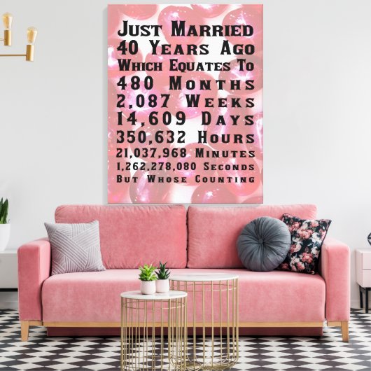 40e Ruby Jubileum Canvas Afdruk (Insitu (Woonkamer))