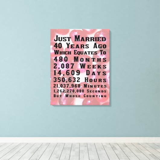 40e Ruby Jubileum Canvas Afdruk (Insitu (Houten vloer))