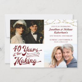 40e Ruby Jubileum Foto Na jaren maken Kaart
