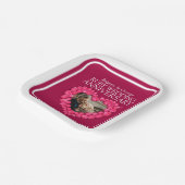 40e Ruby Jubileum foto rood hartritme Papieren Bordje (Gebogen)