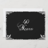 40e Ruby Jubileum Foto-uitnodigingen Kaart (Achterkant)