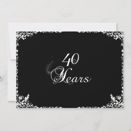 40e Ruby Jubileum Foto-uitnodigingen Kaart (Achterkant)