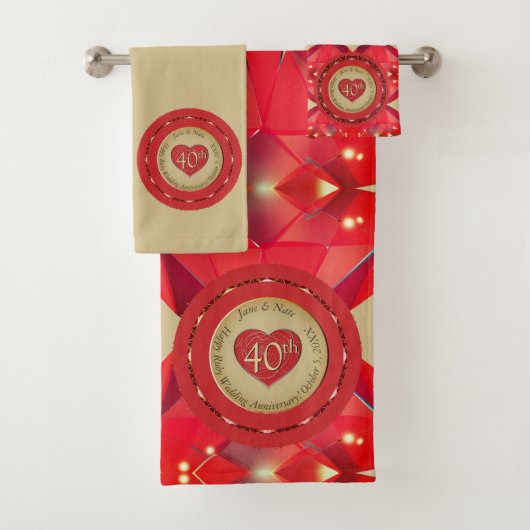 40e Ruby Jubileum Handdoek (Insitu)